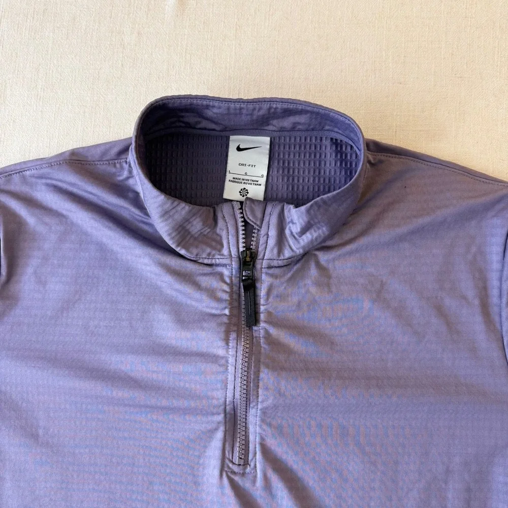 Nike Dri-FIT Victory Golf 1/2 Zip Pullover Lavender Performance Large